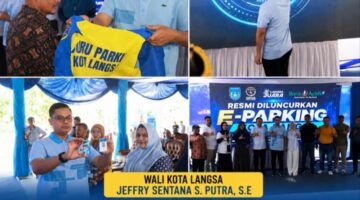 WALI KOTA LANGSA RESMIKAN E-PARKIR BERLANGGAN, TARIF RP100 RIBU/TAHUN UNTUK MOTOR