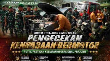 Kodim 0104/Aceh Timur Gelar Pengecekan Kendaraan Bermotor Rutin, Pastikan Kesiapan Operasional Prajurit
