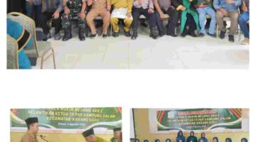 Camat Karang Baru Lantik Ka. Mukim Medang Ara dan Ketua TP PKK Kampung Dalam