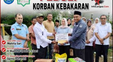 Baitul Mal dan Dinsos Salurkan Bantuan ke Korban Kebakaran Gampong Batee Puteh