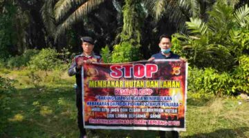 Polsek Tamiang Hulu Berikan Himbauan Larangan Karhutla cegah Kebakaran Hutan dan Lahan