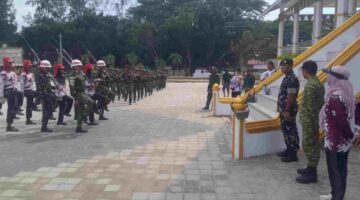 Dandim 0117/Aceh Tamiang Tinjau Latihan Paskibra Kabupaten Atam