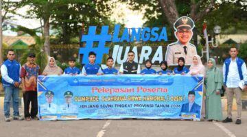 Wali Kota Langsa Jeffry Sentana Lepas Kontingen O2SN Tingkat Nasional Tahun 2026 ke Jawa Barat