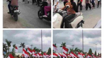 PETA, LSM dan OKP Aceh Tamiang Semarakkan HUT ke-81 RI dengan Pemasangan Bendera dan Parade Merah Putih