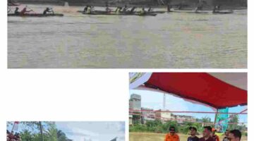 Meriahkan HUT RI Ke-81, Dandim 0117/Aceh Tamiang Hadiri Acara Lomba Dayung Sampan Tradisional