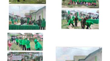 Meriah! Koramil 08/Rantau Gelar Lomba 17-an Pererat Kebersamaan TNI, Persit dan Anak