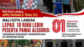 Meriah! 10.003 Pelajar Ikuti Pawai Alegoris HUT RI ke-81 di Kota Langsa