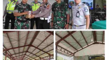 Satlantas Polres Aceh Tamiang Bersama Denpom dan Jasa Raharja Sosialisasikan Keselamatan Berlalu Lintas kepada Prajurit TNI