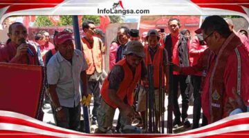 Kantor PDIP Samosir Dibangun, Hasto dan Rapidin Kompak Serukan Kedekatan dengan Rakyat