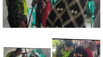Peduli Kesehatan Warganya, Babinsa Koramil 02/Karang Baru Dampingi Kegiatan Posyandu Di Desa Binaan