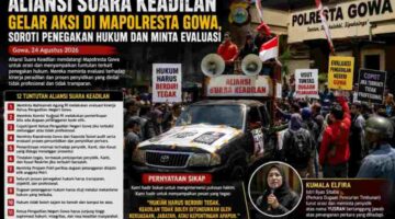 Aliansi Suara Keadilan Gelar Aksi Di Pengadilan Negeri Gowa Dan Mapolresta Gowa, Soroti Penegakan Hukum dan Minta Evaluasi