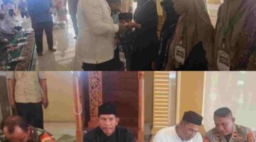 Pang Ateng Hadiri Maulid Nabi Muhammad SAW dan Santuni Puluhan Anak Yatim-piatu di desa Keude Birem Bayeun.