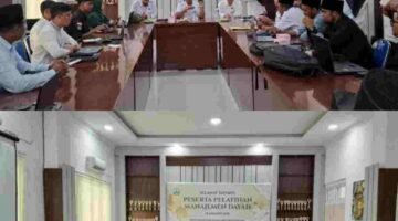 Mulyadi, S.H,. M.M Membuka Pelatihan Digitalisasi Manajemen Dayah.