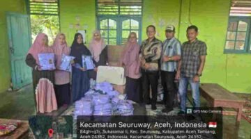 Bupati Aceh Tamiang melalui Kadis pendidikan Dayah Menyalurkan bantuan baju seragam,meja dan kipas angin ke TPQ Nurul Ihsan