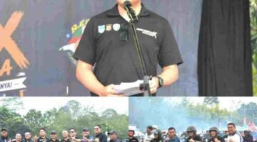Wakil Wali Kota Rolling Thunder Bersama Ratusan Scooterist Jambore Scooter Aceh X di Langsa