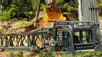 Pembangunan Jembatan Bailey Penghubung Aceh Timur–Gayo Lues Capai Progres 80 Persen