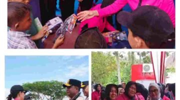 Kunjungan Ketua Umum Bhayangkari Ny. Juliati Sigit Prabowo Dalam Rangka Peresmian Sumur Bor dan Bakti Sosial di Wilayah Kabupaten Aceh Tamiang