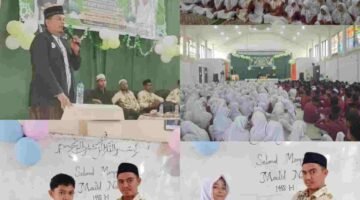 Maulid Nabi UPTD SMP Negeri 1 Peusangan Santuni Puluhan Anak Yatim Piatu.