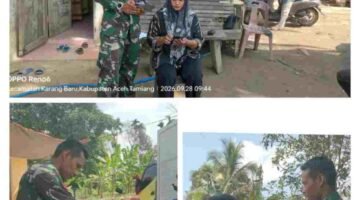 Babinsa Koramil 02/Karang Baru Laksanakan Verifikasi Data Warga Pra Sejahtera Untuk Penyaluran Bantuan Sosial