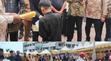 Pemda Bireuen Santuni 200 Anak Yatim Piatu, Gaji Pribadi H.Mukhlis.
