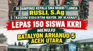150 Siswa Binaan Kodim 0104/Atim Ikuti Persami Korps Kadet RI di Batalyon Arhanud 5 Aceh Utara