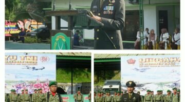 Upacara HUT ke-81 TNI. Dandim 0117/Aceh Tamiang Bacakan Amanat Panglima TNI